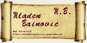 Mladen Bainović vizit kartica